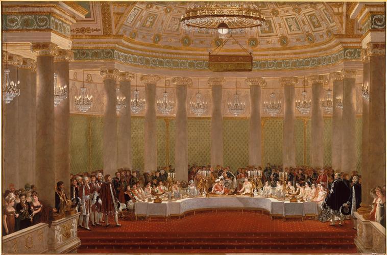 Mariage de Napoléon Ier et de Marie-Louise. 2 avril 1810 ; Banquet du mariage de Napoléon et de Marie-Louise dans la salle de spectacle des Tuileries (autre titre)_0