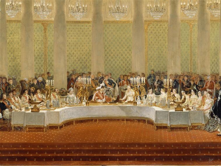 Mariage de Napoléon Ier et de Marie-Louise. 2 avril 1810 ; Banquet du mariage de Napoléon et de Marie-Louise dans la salle de spectacle des Tuileries (autre titre)_1