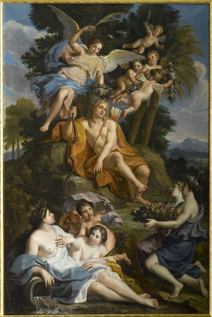 APOLLON COURONNE PAR LA VICTOIRE, Noël Coypel, 4e quart 17e siècle