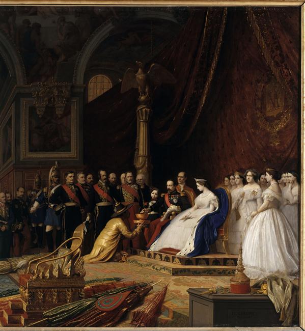 RECEPTION DES AMBASSADEURS SIAMOIS PAR L'EMPEREUR NAPOLEON III AU PALAIS DE FONTAINEBLEAU. 27 JUIN 1861_2