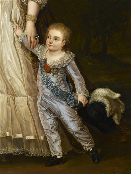 Marie-Antoinette d'Autriche reine de France et ses deux premiers enfants_2