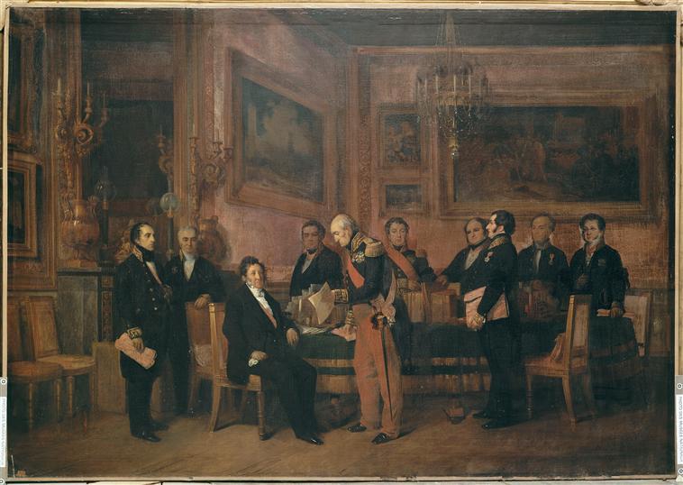 Conseil des ministres tenu aux Tuileries. Signature de la loi de Régence. 15 août 1842_0