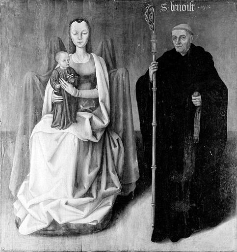 LA VIERGE A L'ENFANT AVEC SAINT BENOIT_0