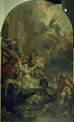 SAINTE GENEVIEVE APAISANT LA PESTE DES ARDENTS ; DIT AUTREFOIS SAINT LEU IMPLORANT LA GUERISON DES PRISONNIERS_1