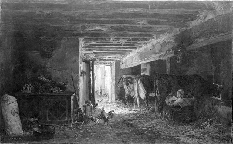 INTERIEUR D'ETABLE DANS LA BRIE_0