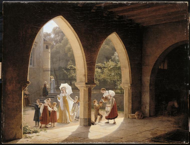 Madame Elisabeth, soeur de Louis XVI, assistant à la distribution de lait_0