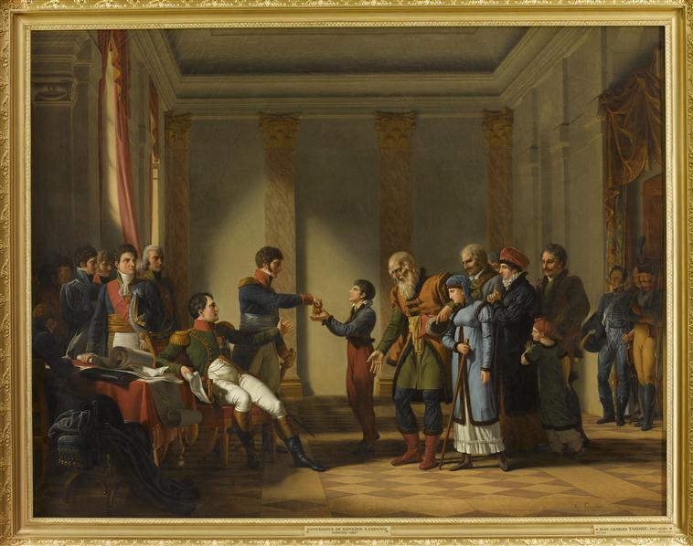 Bienfaisance de Napoléon Ier envers Marocwi, vieillard polonais de 117 ans qui lui est présente_0