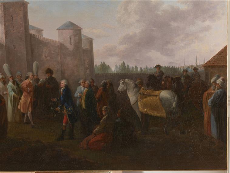 LE PRINCE PIERRE REPNIN DELIVRE DE LA PRISON DES SEPT TOURS EN PRESENCE DE MONSIEUR DE SAINT-PRIEST. 25 SEPTEMBRE 1773_1