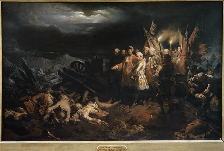 LOUIS XV SUR LE CHAMP DE BATAILLE DE FONTENOY.11 MAI 1745_0
