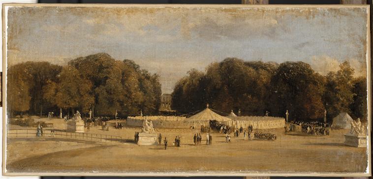 Vue extérieure de la tente du fils de l'empereur du Maroc prise à la bataille d'Isly. 14 aout 1844_0