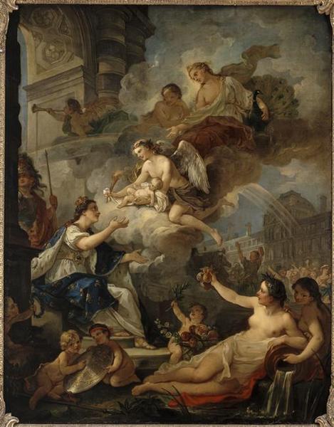 Allégorie de la naissance de Marie-Zéphirine de France, fille du dauphin Louis de France_0