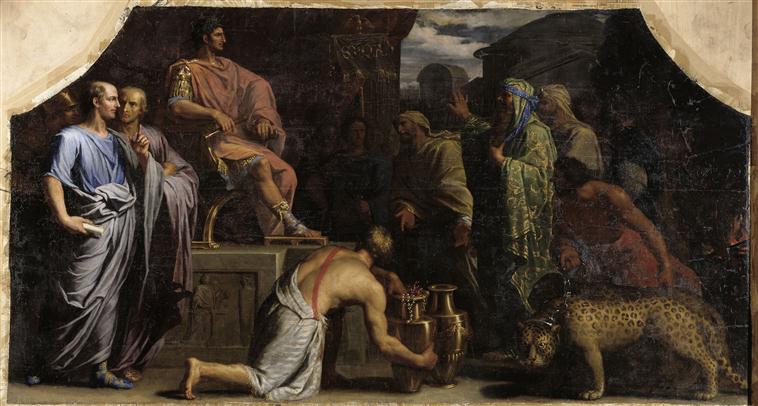 AUGUSTE RECEVANT UNE AMBASSADE D'INDIENS, Jean-Baptiste de Champaigne, 1672 vers