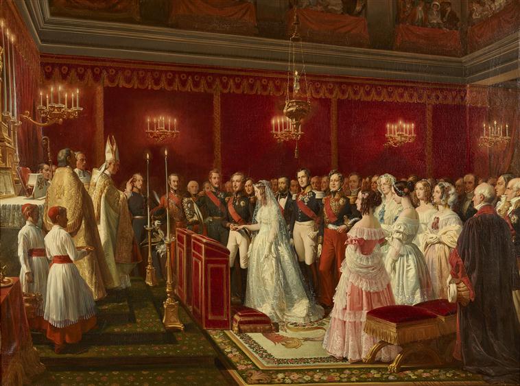 MARIAGE DU DUC DE NEMOURS ET DE LA PRINCESSE DE SAXE-COBOURG-GOTHA, DANS LA CHAPELLE DU CHATEAU DE SAINT-CLOUD.27 AVRIL 1840_0