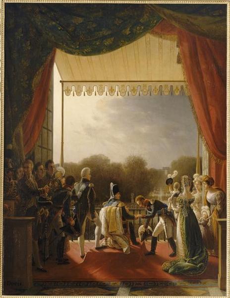 Louis XVIII assiste des tuileries au retour de l'armée d'Espagne. 2 décembre 1823_0