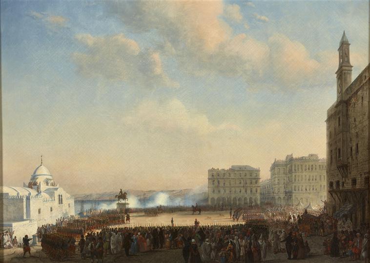 INAUGURATION DE LA STATUE DU DUC D'ORLEANS A ALGER.28 OCTOBRE 1845, François Barry, 2e quart 19e siècle