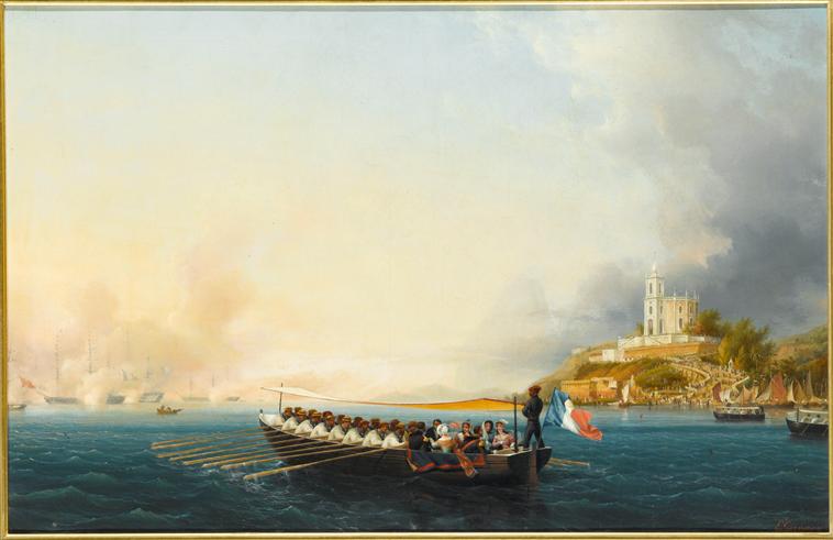 LE PRINCE ET LA PRINCESSE DE JOINVILLE QUITTANT RIO DE JANEIRO POUR S'EMBARQUER.MAI 1843_0