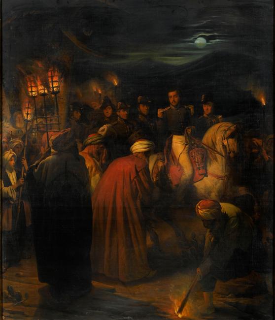 LE PRINCE DE JOINVILLE VISITE LE VILLAGE MARONITE D'HEDEN AU LIBAN.30 SEPTEMBRE 1836_0