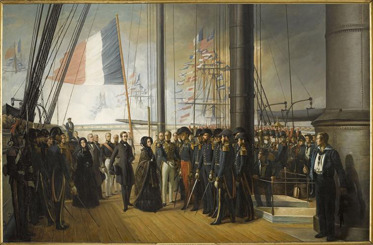 LA REINE VICTORIA VISITANT L'ESCADRE FRANCAISE EN RADE DE PORTSMOUTH.15 OCTOBRE 1844_0