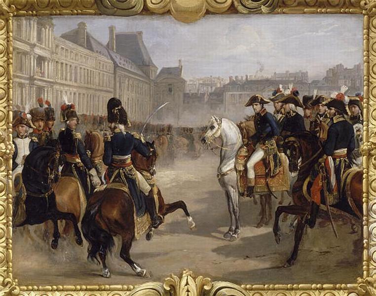 REVUE DU PREMIER CONSUL DANS LA COUR DES TUILERIES.1800, Lestang-Parade, Léon de, 1834