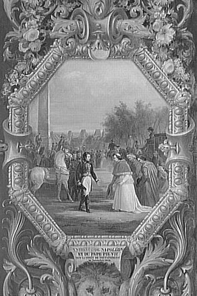 ENTREVUE DE NAPOLEON ET DE PIE VII DANS LA FORET DE FONTAINEBLEAU.26 NOVEMBRE 1804_0