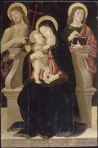 LA VIERGE ET L'ENFANT ENTRE SAINT JEAN-BAPTISTE ET SAINT JEAN L'EVANGELISTE_0