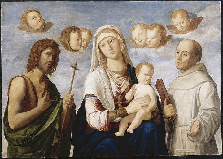 LA VIERGE ET L'ENFANT ENTRE SAINT JEAN-BAPTISTE ET SAINT FRANCOIS_0