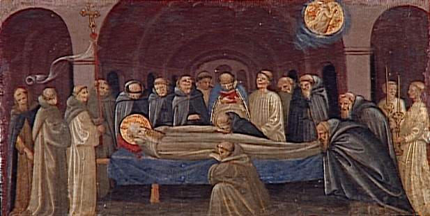 RETABLE RINIERI : LES FUNERAILLES DE SAINT JEROME (prédelle)_0