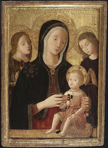 LA VIERGE ET L'ENFANT AVEC DEUX ANGES_0