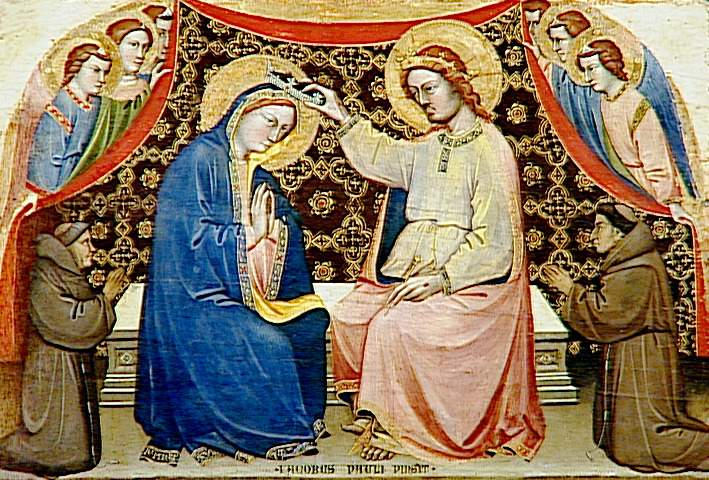 LE COURONNEMENT DE LA VIERGE AVEC SIX ANGES ET DEUX DONATEURS FRANCISACAINS_0