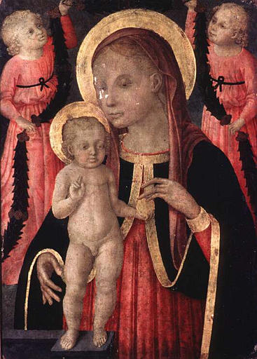 LA VIERGE ET L'ENFANT AVEC DEUX ANGES_0