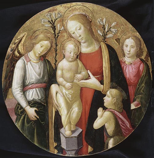 LA VIERGE ET L'ENFANT AVEC DEUX ANGES ET LE PETIT SAINT JEAN_0