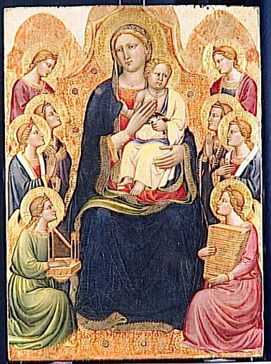 LA VIERGE ET L'ENFANT ENTOURES DE HUIT ANGES_0