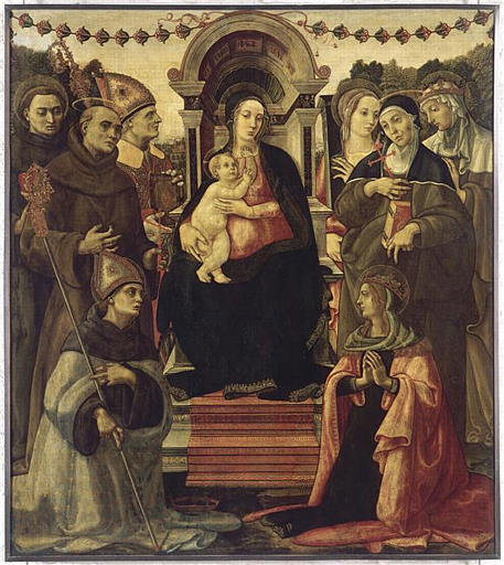 LA VIERGE ET L'ENFANT AVEC HUIT SAINTS_0