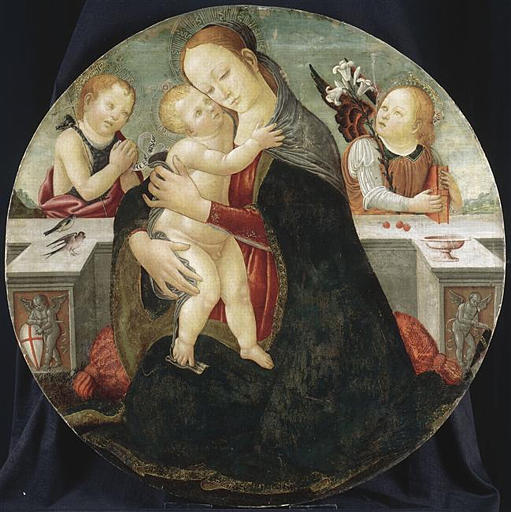 LA VIERGE ET L'ENFANT ENTRE LE PETIT SAINT JEAN ET UN ANGE_0