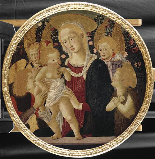 LA VIERGE ET L'ENFANT (avec un jeune saint, le petit saint Jean-Baptiste et deux anges)_0