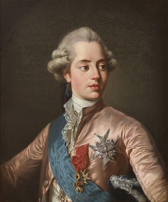 Charles-Philippe de France, comte d'Artois (futur Charles X) (1757-1836), représenté vers 1779, Joseph SIFFRED Duplessis, 2e moitié 18e siècle