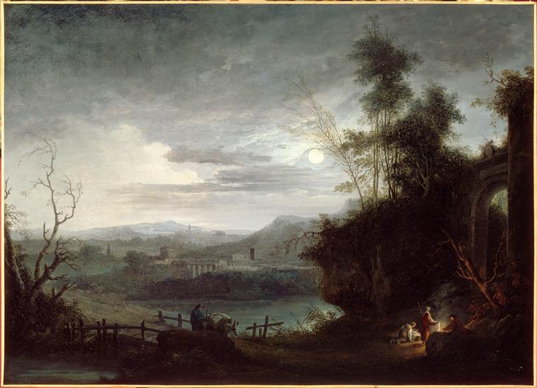 PAYSAGE EFFET DE CLAIR DE LUNE_0