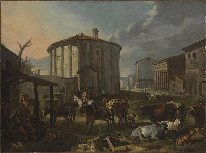 VUE DE ROME AVEC LE TEMPLE DE VESTA_0