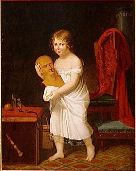 Marie-Laetitia Murat (1802-1859), portant un buste de Napoléon Ier_0