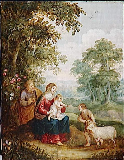 LA SAINTE FAMILLE AVEC SAINT JEAN-BAPTISTE_0