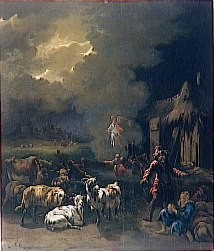 L'ANNONCE AUX BERGERS, Adam Colonia, 2e moitié 17e siècle