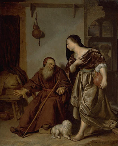 LA FEMME DE JEROBOAM RENDANT VISITE AU PROPHETE AHIJA_0