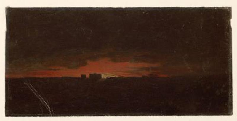 PAYSAGE AU SOLEIL COUCHANT_0