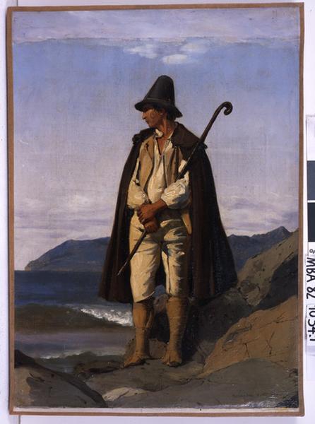FIGURE D'HOMME AU BORD DE LA MER : TERRACINA_0