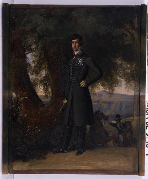 PORTRAIT EN PIED D'UN INCONNU, Guillaume Bodinier, 19e siècle