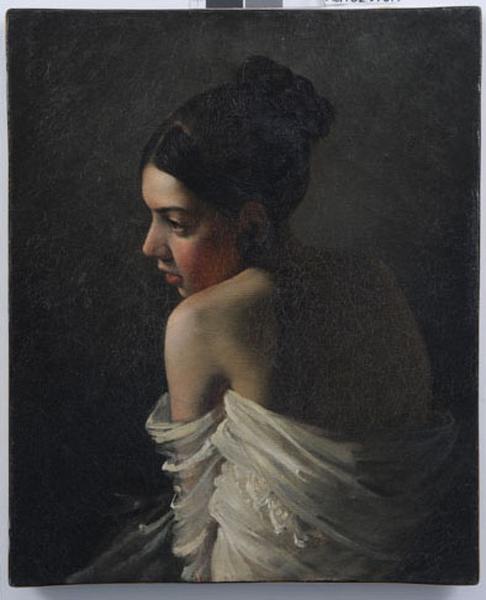 TETE DE JEUNE FILLE, Guillaume Bodinier, 19e siècle