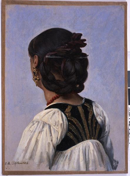 ETUDE D'UNE TETE DE FEMME VUE DE DOS_0