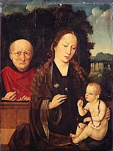 LA VIERGE A L'ENFANT AVEC UN DONATEUR_0