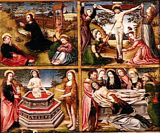 LE CHRIST AU JARDIN DES OLIVIERS.LE CHRIST EN CROIX.LE BAIN MYSTIQUE.LA MISE AU TOMBEAU_0