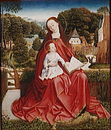 LA VIERGE A L'ENFANT ENTOUREE D'ANGES.L'ANNONCIATION (REVERS)_1
